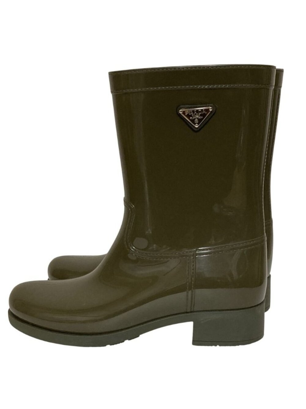 Prada Rain Boots 40 Khaki - Picture 2 of 10